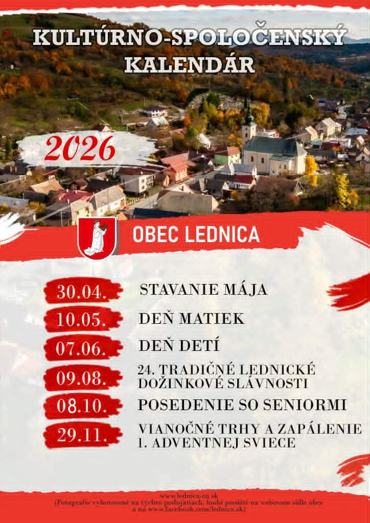 Kalendár kultúrnych podujatí 2026 Kalendár kultúrnych podujatí 2026